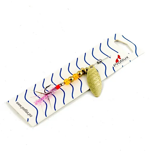 Блесна вращающаяся Profilux Лонг2 5гр цв. 05 латунь чешуя (5 шт в упак.)