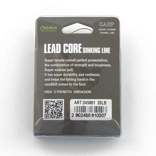 Поводочный материал (lead core) Caiman Soft Flex Green+brown 10m 20lbs 245861