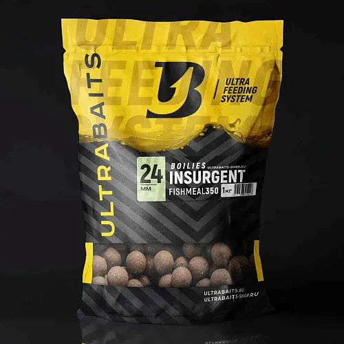 Бойлы прикормочные UltraBaits "Fish Meal 350" (Insurgent) авторский бойл 1 кг 24 мм