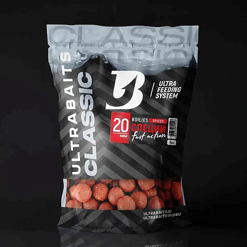 Бойлы прикормочные UltraBaits "Classic" Специи 1 кг 20 мм
