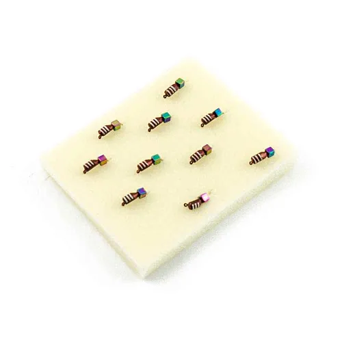 Мормышка вольфрамовая Мастив Микроб 2,5 вишневый, кубик 0,4гр (хамелеон)