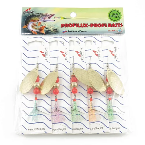 Блесна вращающаяся Profilux Френч 4 (10гр) цв. 05 латунь чешуя (5 шт в упак.)