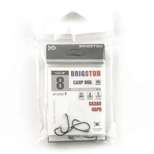 Крючок Brigston Carp Boil BN № 8 ( уп. 4 шт.)