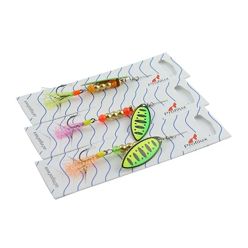 Блесна вращающаяся Profilux Лонги 12гр цв. 009 желтый-салатовый (5 шт в упак.)