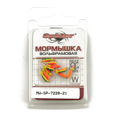 Мормышка вольфрамовая Spider Рижский столбик с ушком краш. 2 мм 0,30 гр 21