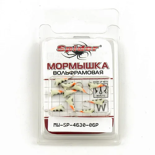 Мормышка вольфрамовая Spider Банан Fox с ушком 3 мм 0,35гр 06P