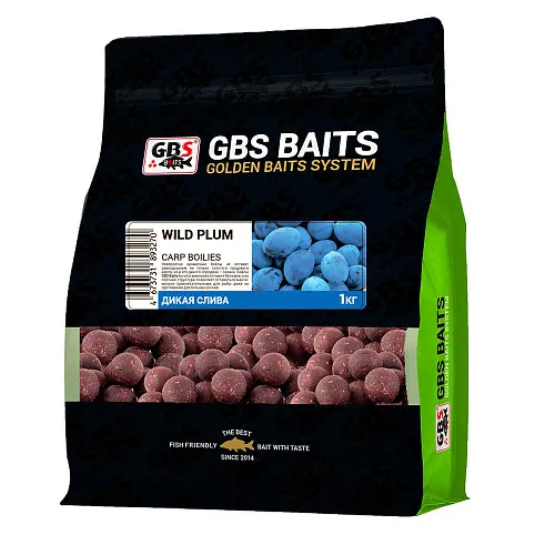 Бойлы GBS Baits 20мм 1кг Wild Plum Дикая Cлива