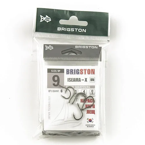 Крючок Brigston Iseama-X BN № 9 ( уп. 6 шт.)