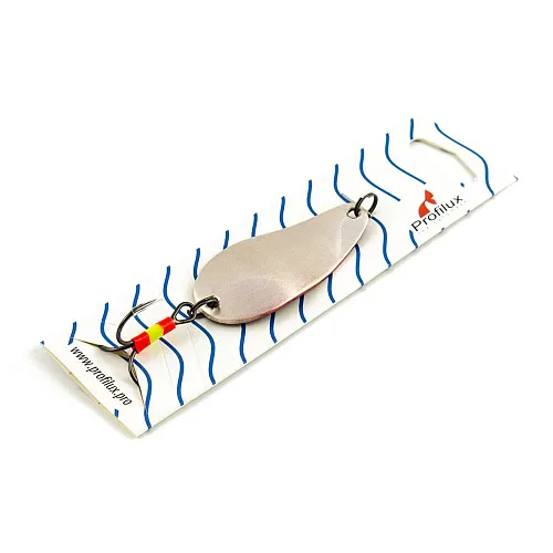 Блесна колеблющаяся Profilux Байкал 14гр цв. 01-к серебро+красный (5 шт в упак.)