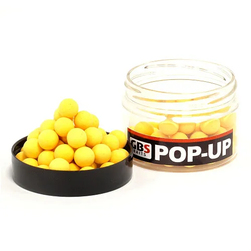 Бойлы GBS Baits Pop-up плавающие 10мм 40гр (уп. 6 шт) Pineapple Ананас