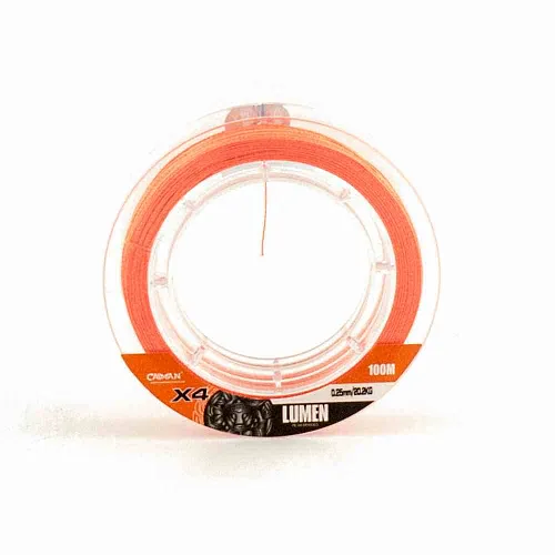 Шнур Caiman Lumen 100м 0,25мм оранжевый