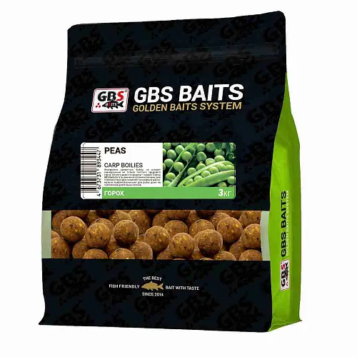 Бойлы тонущие GBS Baits 20мм 3кг Горох