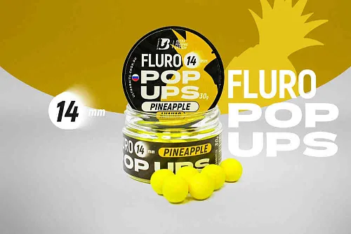 Бойлы плавающие UltraBaits "Fluro Pop-up" Ананас 14 мм 30гр