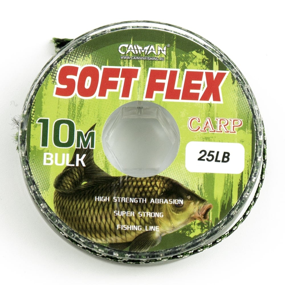 фотография товара Поводочный материал без оплетки Caiman Soft Flex Camo Olive 10m 25lbs 215860 интернет-магазина Caimanfishing