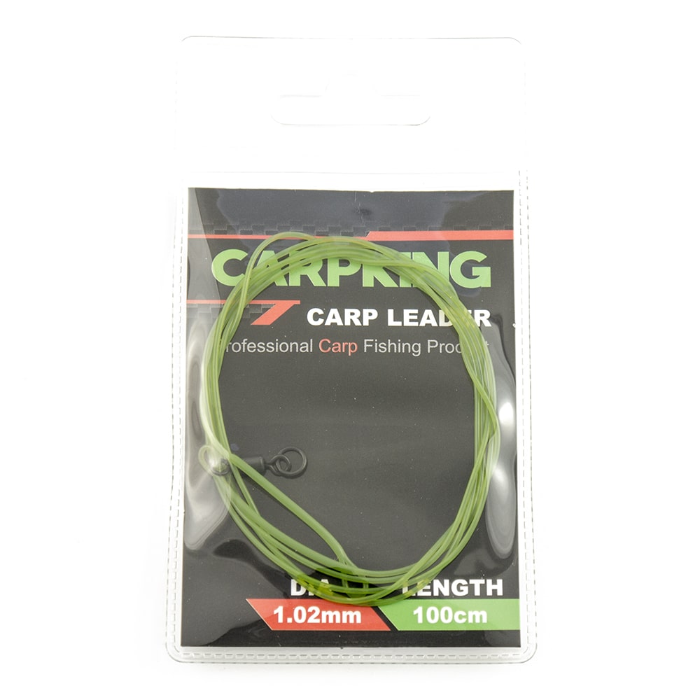 фотография товара Монтаж-leader Carpking с вертлюгом через кольцо green Ф1,02мм 100см (фасовка 5 упак.) CK6005 интернет-магазина Caimanfishing