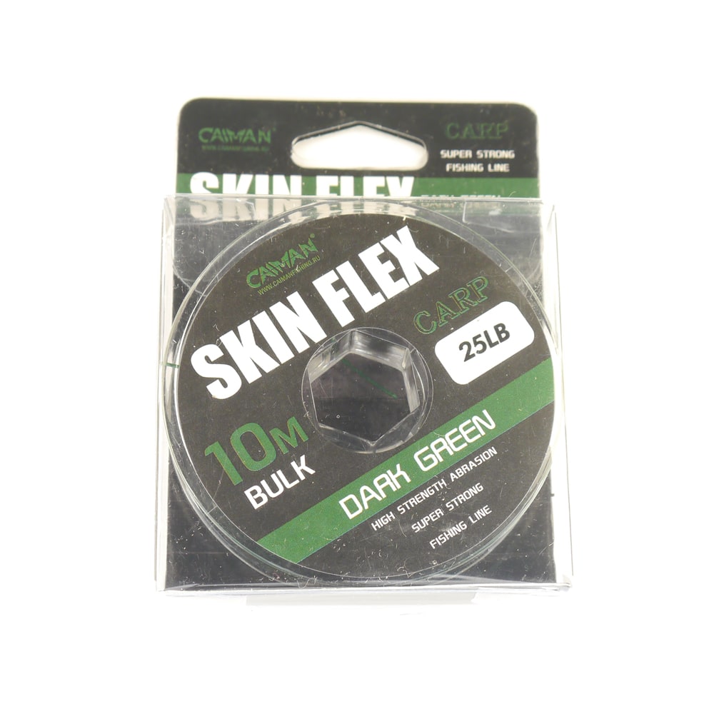 фотография товара Поводковый материал Caiman Skin Flex в оплетке Olive 10m 25lbs 215865 интернет-магазина Caimanfishing