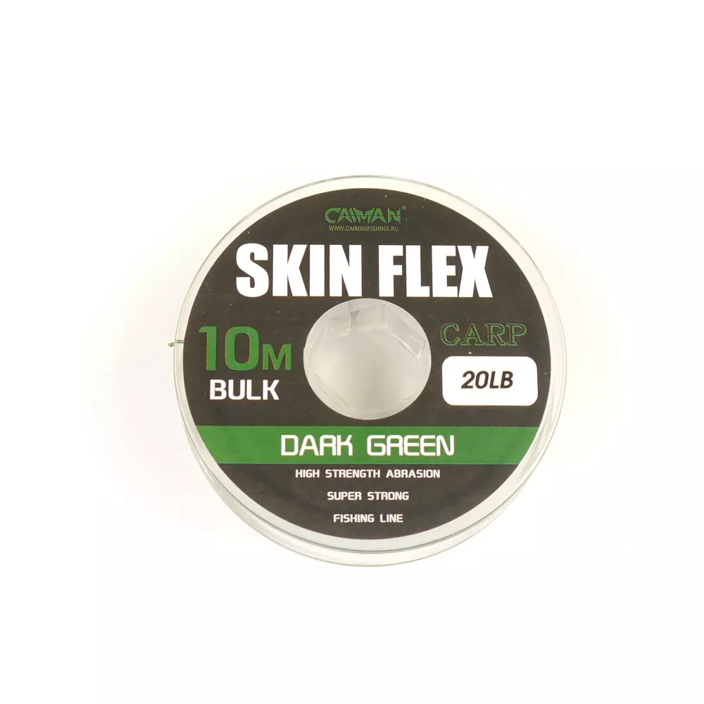 фотография товара Поводковый материал Caiman Skin Flex в оплетке Olive 10m 20lbs 215864 интернет-магазина Caimanfishing