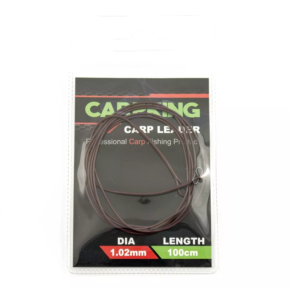 фотография товара Монтаж-leader Carpking c быстросъемной застежкой brown Ф1,02мм 100см (фасовка 5 упак.) CK6207 интернет-магазина Caimanfishing