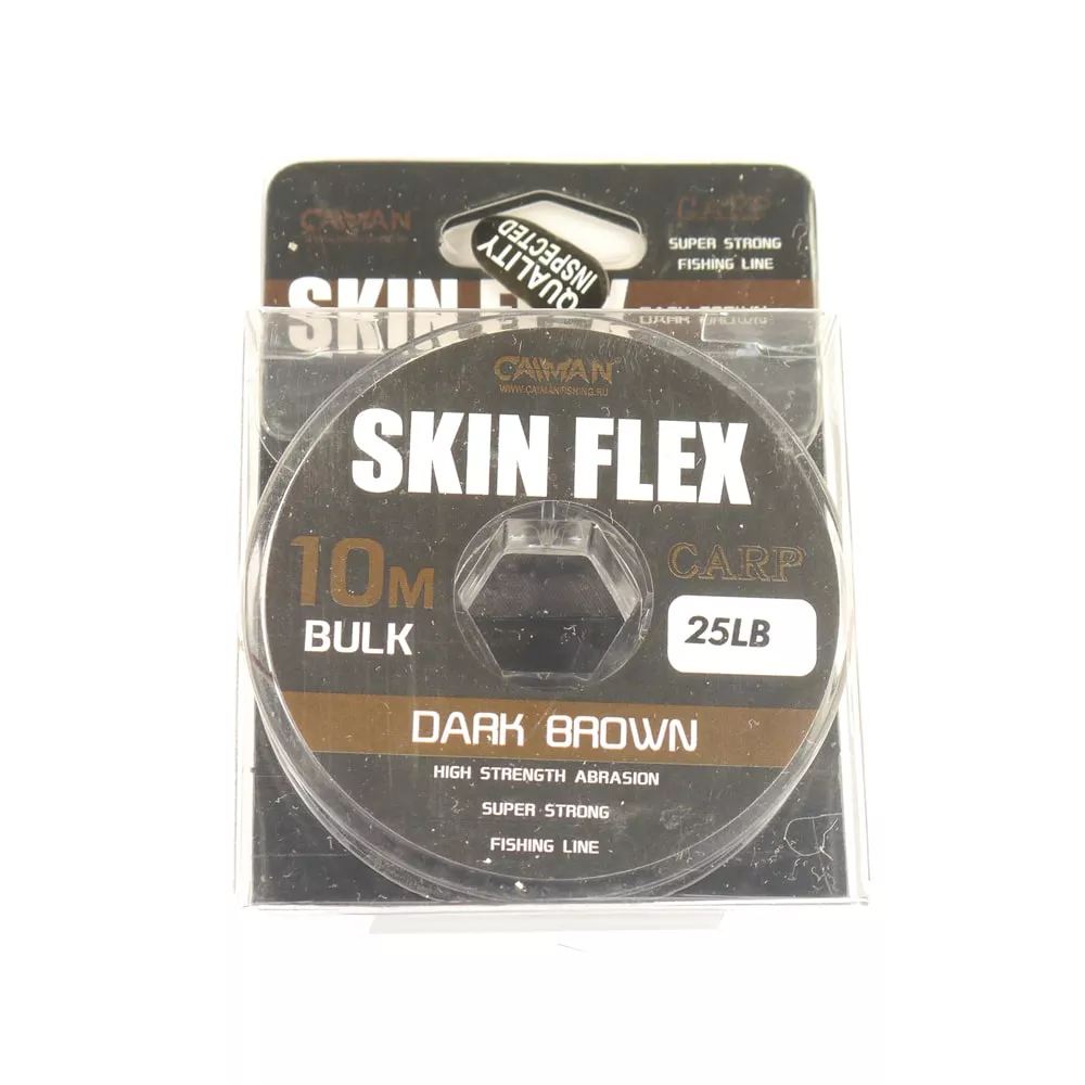 фотография товара Поводковый материал Caiman Skin Flex в оплетке Brown 10m 25lbs 205860 интернет-магазина Caimanfishing